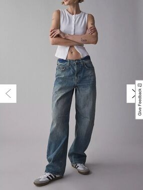 Urban Outfitters BDG Logan Buckle Baggy Barrel Jeans